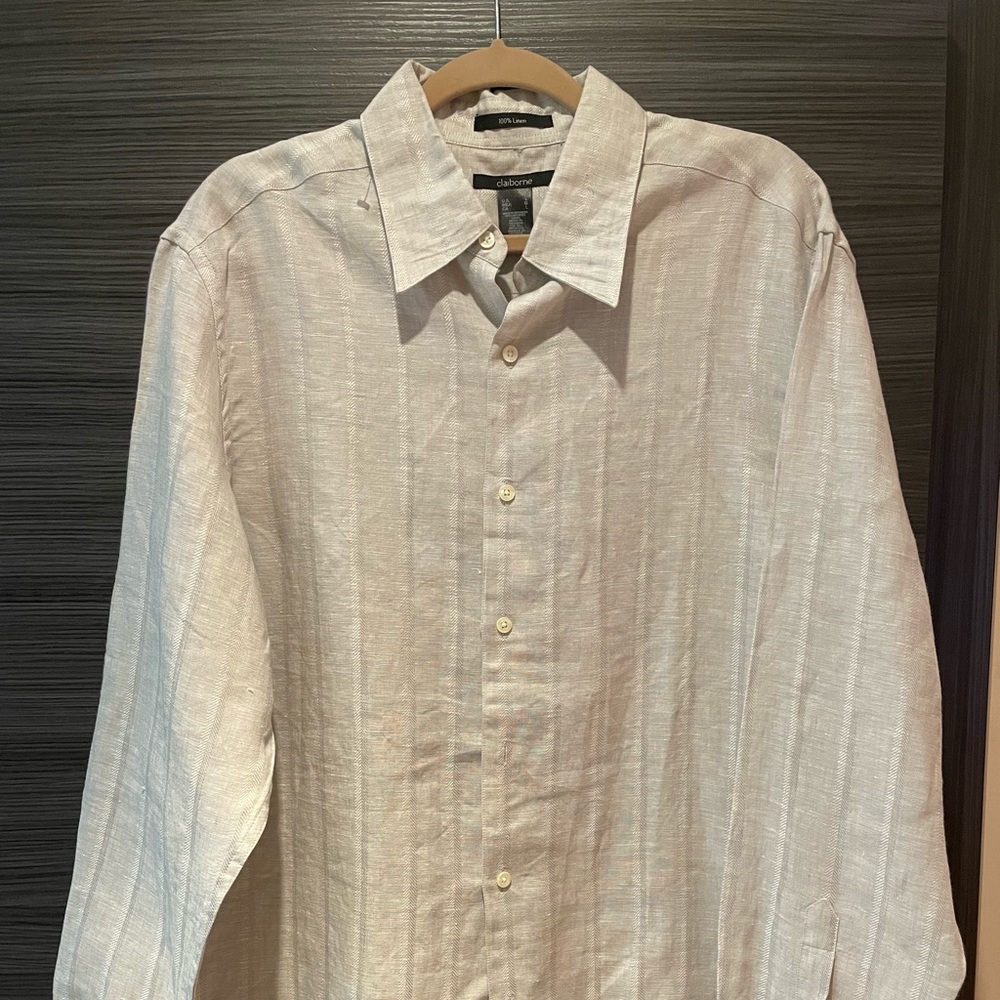 Claiborne Men Linen Shirt